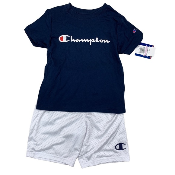 Champion Other - Champion Boys Classic Script Short Sleeve Tee and "C" Mesh Short set size 7